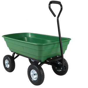 Chariot de jardin robuste en métal, plastique et caoutchouc OEM/ODM, capacité de transport pour paillis et bois de chauffage - Modèle ODGGAD000 - Product Image 5