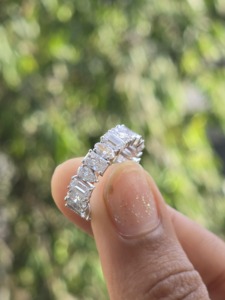 Anillo de Diamantes de Oro Amarillo de 14K y 18K con Diamantes Cultivados en Laboratorio, Anillo Multiforma para Mujer, Radiante, Pera, Óvalo, Esmeralda, Joyería de Boda, Regalo - Product Image 6