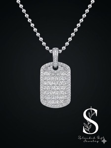 Iced Out Men's Dog Pendant Necklace Sterling Silver Baguette Moissanite Charm Bling Hip Hop <b>Chain</b> Jewelry Gift - Product Image 1