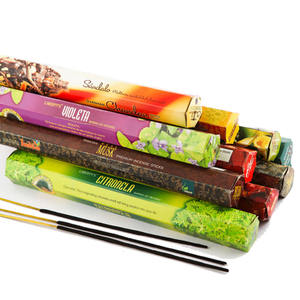 Bâtons d'encens parfumés de haute qualité de 9 pouces, boîte hexagonale brune, 20 pièces, méditation, parfum d'intérieur, Diwali, vente en gros - Product Image 5