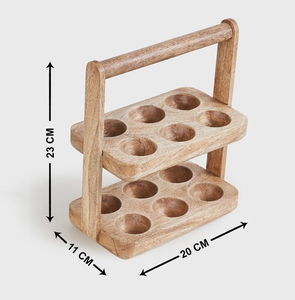 Classic Wood <b>Egg</b> Rack Natural <b>Eco</b> Friendly Sustainable Food Safe Modern Design Convenient <b>Egg</b> Tools - Product Image 3