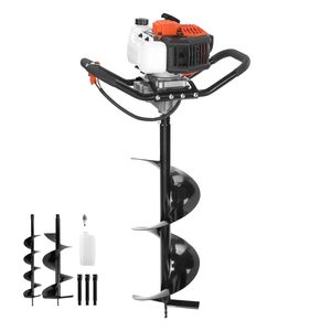 Tarière thermique 52 cm³ à essence 1450 W robuste avec forets de 6 et 10 pouces et 3 rallonges - Product Image 1
