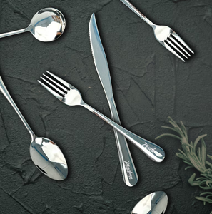 Classic Stainless Steel Cutlery <b>Set</b> <b>Mirror</b> Polish Teardrop Handle Flatware Wedding Utensils - Product Image 3