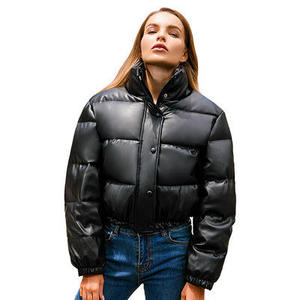 Veste matelassée personnalisée pour femme, avec capuche, pour l'hiver, chaude et isolante, vente en gros - Product Image 1