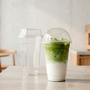 12/16/22oz Transparent PP <b>Plastic</b> <b>Cups</b> With Lids For Iced Beverage Matcha Tea Coffee Juice - Product Image 1