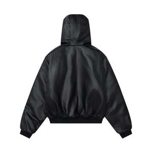 Veste coupe-vent décontractée haut de gamme style américain, coupe ample, à capuche, unie, avec fermeture éclair sur le devant, pour l'automne et l'hiver, style hip-hop - Product Image 4