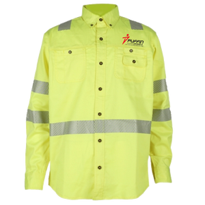 An OEM Factory produces High Visibility Regular Fit <b>Security</b> Work Uniform Polo Shirt With Reflective Stripes with Logo. - Product Image 4