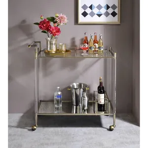 Luxury Handmade Metal Hotel Room Service Trolley with Export Quality Powder Coated Finish Heavy Duty Lockable Wheels Spacious - Product Image 6