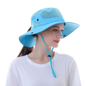 Breathable Mesh Fishing Hat Adjustable Outdoor Bucket Hat Lightweight Summer <b>Sun</b> <b>Shade</b> Hat For Hiking Camping River And Beach - Product Image 4