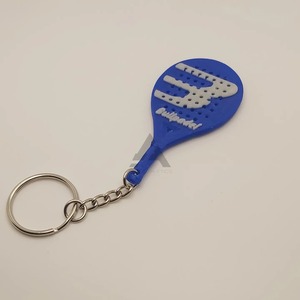 Llavero de Raqueta de Pádel de Goma Duradera de la Mejor Calidad al por Mayor con Logotipo Personalizado OEM, Material de PVC Suave y Silicona para Regalos - Product Image 2