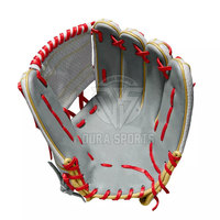 Guantes de Béisbol de Cuero Vacuno de Alta Calidad, Guantes Profesionales de Béisbol con Logotipo Personalizado para Entrenamiento de Equipos Escolares y Clubes