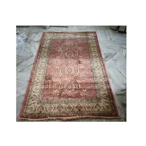 Alfombra Hecha a Mano con Diseño Rectangular Rojo Beige para Sala de Estar, con Base de Algodón Anudada a Mano, Compre Directamente del Proveedor - Product Image 2