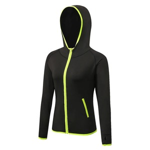 Chaqueta Deportiva con Capucha para Mujer, Personalizada, de Secado Rápido, con Bolsillos Laterales, Cierre de Cremallera, Poliéster/Nailon, Ligera, Manga Larga - Product Image 1