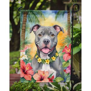 Bandera de jardín Luau Multicolor para buzón de Pit Bull Terrier, pancarta decorativa para patio, ilustraciones para macizos de flores de cualquier tamaño - Product Image 3