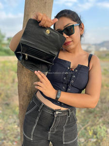 New Elegant Western Style Hair on Hide Tooled Fur Leather Clutch Women Designed <b>Purse</b> Hot Selling Tooled Leather Zipper Wallet - Product Image 6