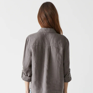 <b>Women's</b> Casual <b>Denim</b> Button-Down Shirt Vintage Style Outwear Summer/Winter Ready Eco-Friendly Stylish Durable OEM Service Front - Product Image 2