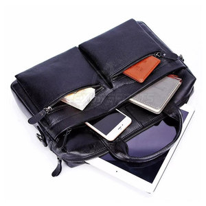 Vente en gros de sacoche pour ordinateur portable en cuir véritable, sacoche pour ordinateur portable de style moderne, grande capacité, durable, fabriquée au Pakistan - Product Image 3