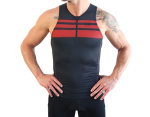 Maillot sans manches léger en Spandex pour hommes, idéal pour le cyclisme et le triathlon, anti-UV, séchage rapide, respirant, avec short à bretelles et collants intégrés - Product Image 4