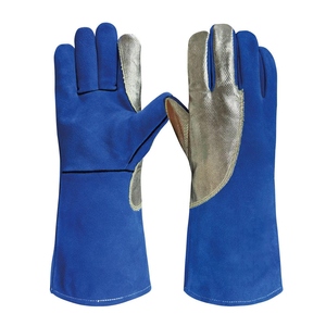 Gants de soudage en cuir de vachette renforcé, usage général, sécurité industrielle, 11 oz, 16 pouces, résistants à l'abrasion et aux déchirures - Product Image 1