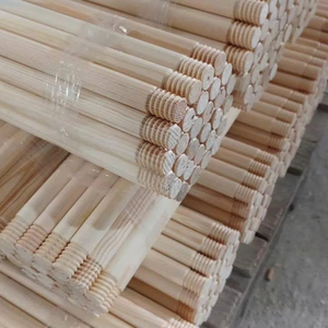 Premium Pine Wood <b>Broom</b> <b>Handle</b> Smooth Surface No Knots, One End Threaded One End Rounded, Durable High Quality <b>Handle</b> - Product Image 1