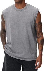 Camiseta sin Mangas para Hombre, Etiqueta Personalizada OEM, Alto Rendimiento, Ropa Casual de Verano, Estilo Urbano, Impresión Puff, 100% Algodón, Secado Rápido - Product Image 4