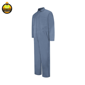 Combinaison de travail de sécurité pour homme 100% coton, haute visibilité, réfléchissante, manches longues, avec logo personnalisé - Product Image 4