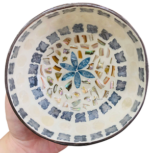 Bol de service pour salade en coquille de noix de coco, fabriqué à la main au Vietnam, poli, sans BPA, biodégradable, écologique, léger, style bohème, pour mariage - Product Image 2