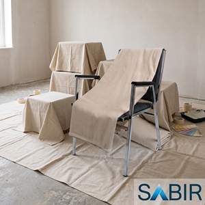 Heavy Duty Waterproof Tarp Cotton Canvas Drop Cloth <b>for</b> Painting Protective Furniture Floor Anti-Dirt Washable PU Coated 280 GSM - Product Image 5