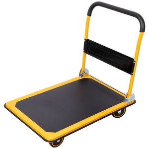 Black and Yellow 660 Lb. Capacity Foldable <b>Platform</b> Truck Push Dolly for Hand Carts & <b>Trolleys</b> - Product Image 6