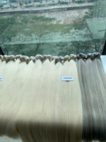 Extensions de cheveux naturels NASA, lisses, brun clair, 65 cm, 100 g, double trame machine, cheveux Remy, super double drawn