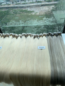Extensions de cheveux Nasa Hair Premium 20-26 pouces 100% Remy vierges vietnamiennes, trame machine, super double drawn, blond ton froid - Product Image 2