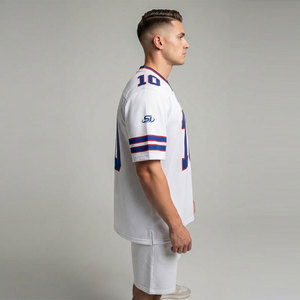 Custom Made American Football Jerseys Customized Team <b>Name</b> Short Sleeve Lightweight Moisture-Wicking Breathable Sportswear - Product Image 2