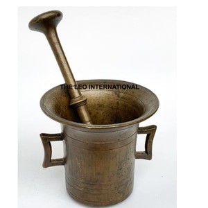 Handcrafted Geometric Shaped Grinding <b>Container</b> and Pestle for Crushing <b>Pills</b> Herbs Vegetable Grinder Metal Herb Grinder - Product Image 1