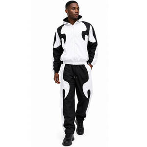 Custom Streetwear Manufacturer Nylon Tracksuit <b>Men</b> Windbreaker <b>Jacket</b> High Quality Sweat <b>Suits</b> Unisex Embroidered logo Tracksuit - Product Image 2