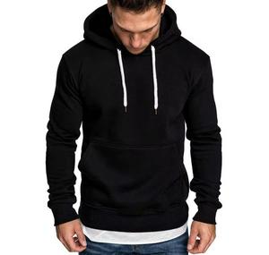 Sweat-shirt unisexe à capuche zippé, coupe classique, couleur unie, décontracté, manches longues, poche, tricoté, 100% coton, respirant, vêtement d'hiver - Product Image 1