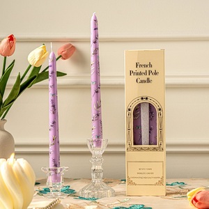 Élégante bougie artistique en cire d'abeille naturelle imprimée de 25 cm pour mariage, dîner, table, fête, décoration intérieure et événements - Product Image 6