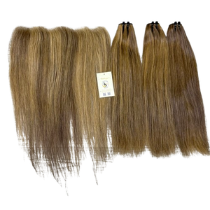 Wholesale Small Knots Highlight Color 5x5 HD Closure Natural Straight Raw Hair HD Lace Closures Wavy Grey hair Weft Bundles - Product Image 1