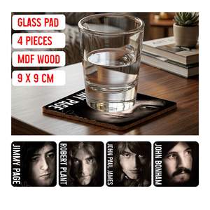 PAQUETE DE MERCHANDISE LED ZEPPELIN: LLAVERO, PLATO DE VIDRIO Y CAJA DE COLORES, ARTESANÍA - Product Image 2