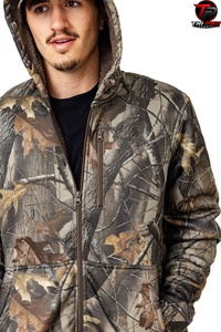 Veste à capuche camouflage haute performance pour homme, légère et chaude, pour la chasse, la randonnée, le camping et le travail en extérieur. - Product Image 4