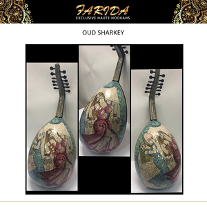 Top Quality Hot Sale Unique Design Luxury Handmade Artistically Mother of Pearl Decorated Musical Instrument Oud Sharkey - Product Image 4