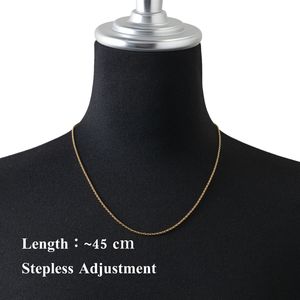 Collar de oro real de 18 quilates sin baño, cadena japonesa unisex, joyería de oro amarillo macizo de alta calidad, cadena de eslabones para hombres y mujeres - Product Image 5