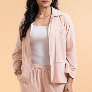 Conjunto Deportivo de Terciopelo para Mujer, Estilo Urbano Relajado, Cálido para Invierno, con Diseño Estampado Lavado al Ácido, Aspecto Casual Elegante, Tacto Suave - Product Image 3