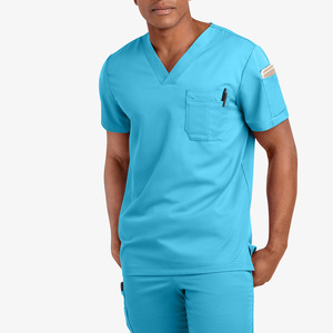 Blouses médicales unisexes pour infirmières, médecins et ambulanciers – Écologiques, en satin tricoté, avec détection d'aiguilles – Vêtements professionnels pour hôpitaux - Product Image 1
