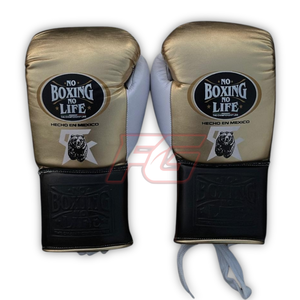 Guantes de Boxeo de Entrenamiento No Boxing No Life, Cuero Vacuno Genuino, Profesionales, con Cierre de Gancho y Bucle, Absorben la Humedad, Fabricante OEM - Product Image 5