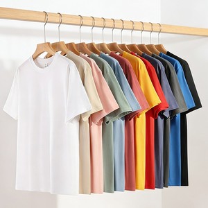 Camiseta de Hombre de Algodón Puro 96% Transpirable de 180 g/m², Cuello Redondo, Color Sólido, Corte Holgado, Precio de Fábrica de Bangladesh y China - Product Image 1