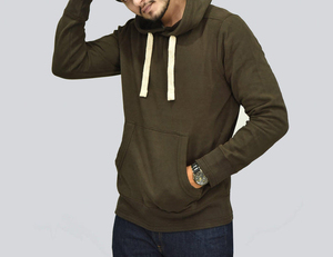 Sweat à capuche pour homme en molleton 100% coton, respirant, coupe classique, avec poche, couleur et broderie de logo personnalisées, respectueux de l'environnement - Product Image 5