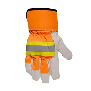 Gants de travail en cuir de vachette grainé résistant pour monteurs canadiens, résistants à la chaleur et aux étincelles, gants de sécurité de protection individuelle - Product Image 2