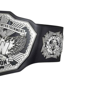 Ceinture de champion ECW Mark Henry, sangle noire avec plaque argentée, ceintures de championnat de lutte de haute qualité - Product Image 4