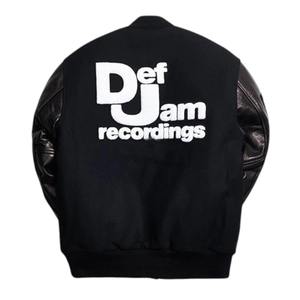 Blouson Bomber de Luxe en Laine (80% Laine) avec Manches en Cuir PU, Doublure en Nylon, Col Montant Respirant, Service de Personnalisation du Logo - Product Image 4