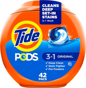 สำหรับ Tide PODS 3-in-1 ผงซักฟอกแบบเม็ด 42 เม็ด ใช้ได้กับเครื่องซักผ้า HE กลิ่นออริจินัล ขจัดคราบ กำจัดกลิ่น ปกป้องสีสัน สำหรับเสื้อผ้า - Product Image 5